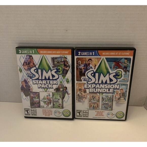 kids pc games cd rom lot the sims expansion bundle &starter pack - Picture 1 of 8